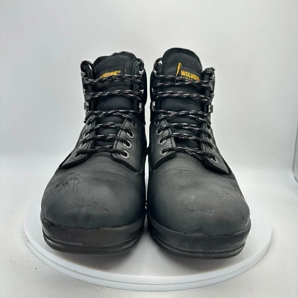 Wolverine Durashocks Men Size 9W Direct Attach Work Boot W03123 Black Leather